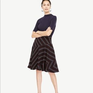 NWOT Ann Taylor striped full skirt